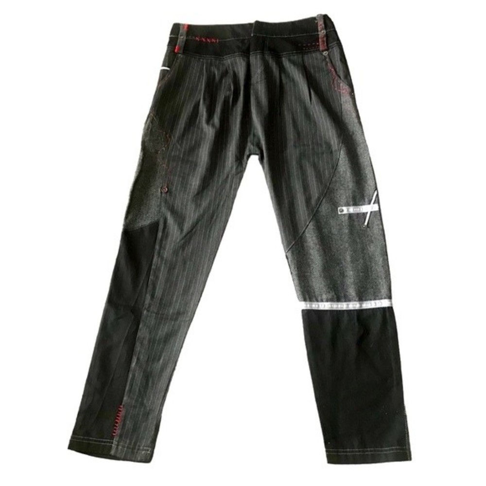Funky Fresh Paris Pants Black w/Pinstripes Pockets Red Threading *Flaw* Size 2**